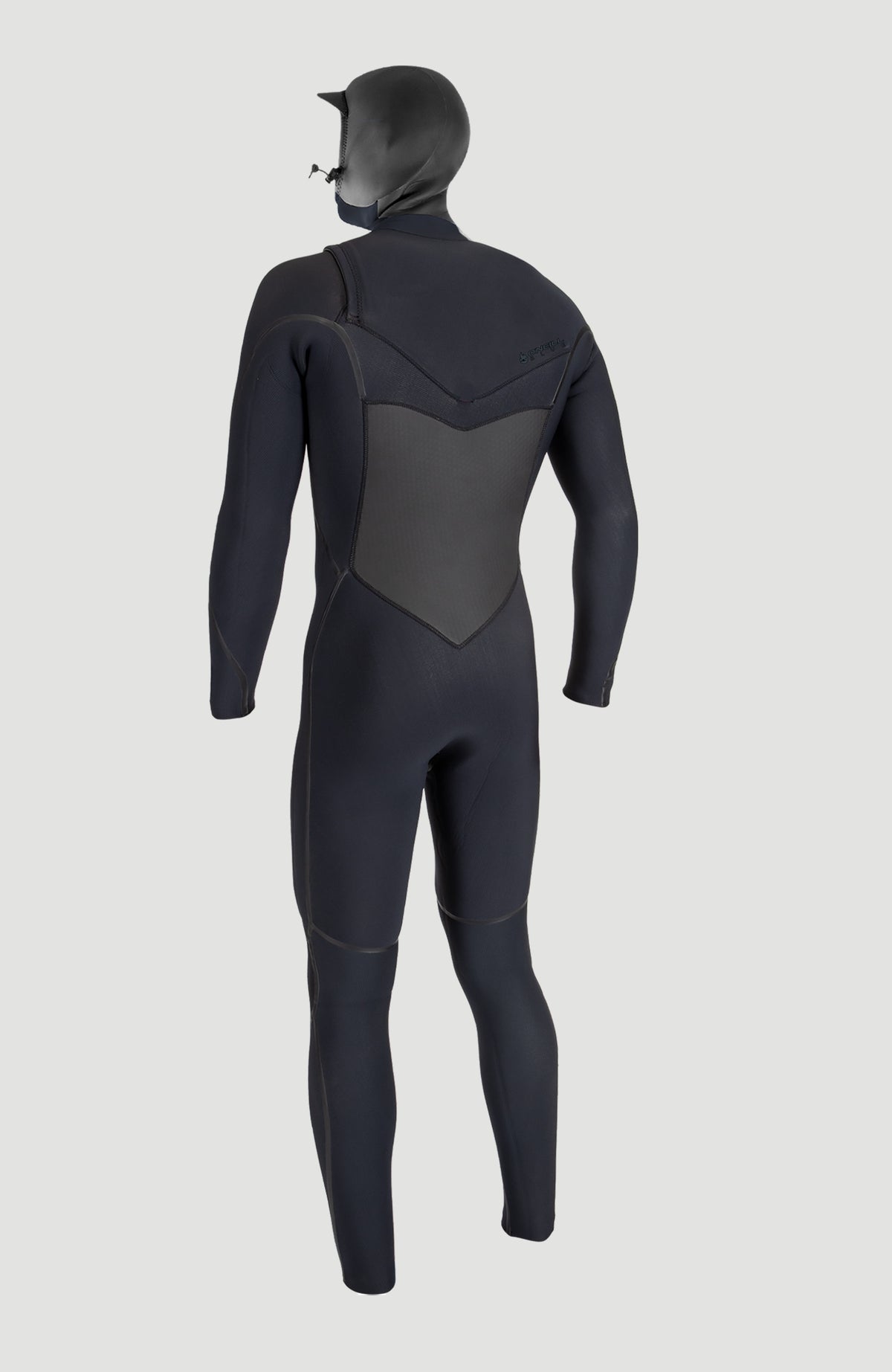 Psycho Tech 6/4mm Chest Zip Full Wetsuit met Kap | BLACK/BLACK