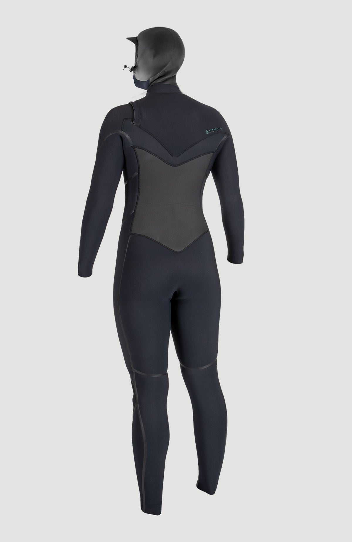 Psycho Tech 6/4mm Chest Zip Full Wetsuit met Kap | BLACK/BLACK
