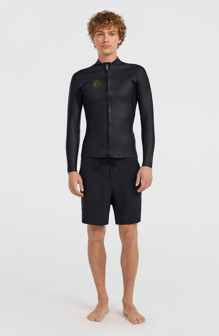O’Riginals 2mm Beavertail Full Zip Wetsuit Jacket | BLACK/BLACK