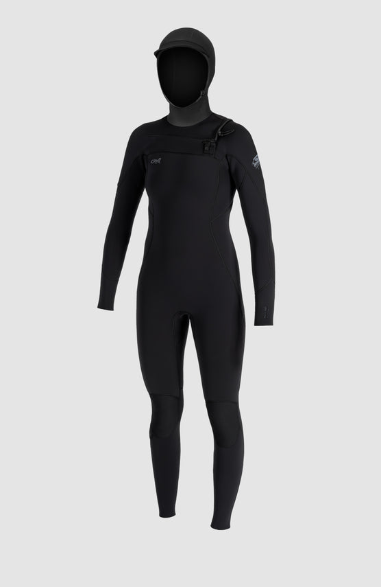 Epic 6/4 Chest Zip Wetsuit with Hood | A05 BLK/BLK/BLK
