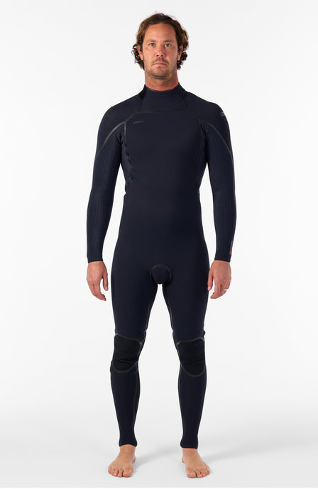 Hyperfreak Fire 4/3mm+ Back Zip Full Wetsuit | BLACK/BLACK