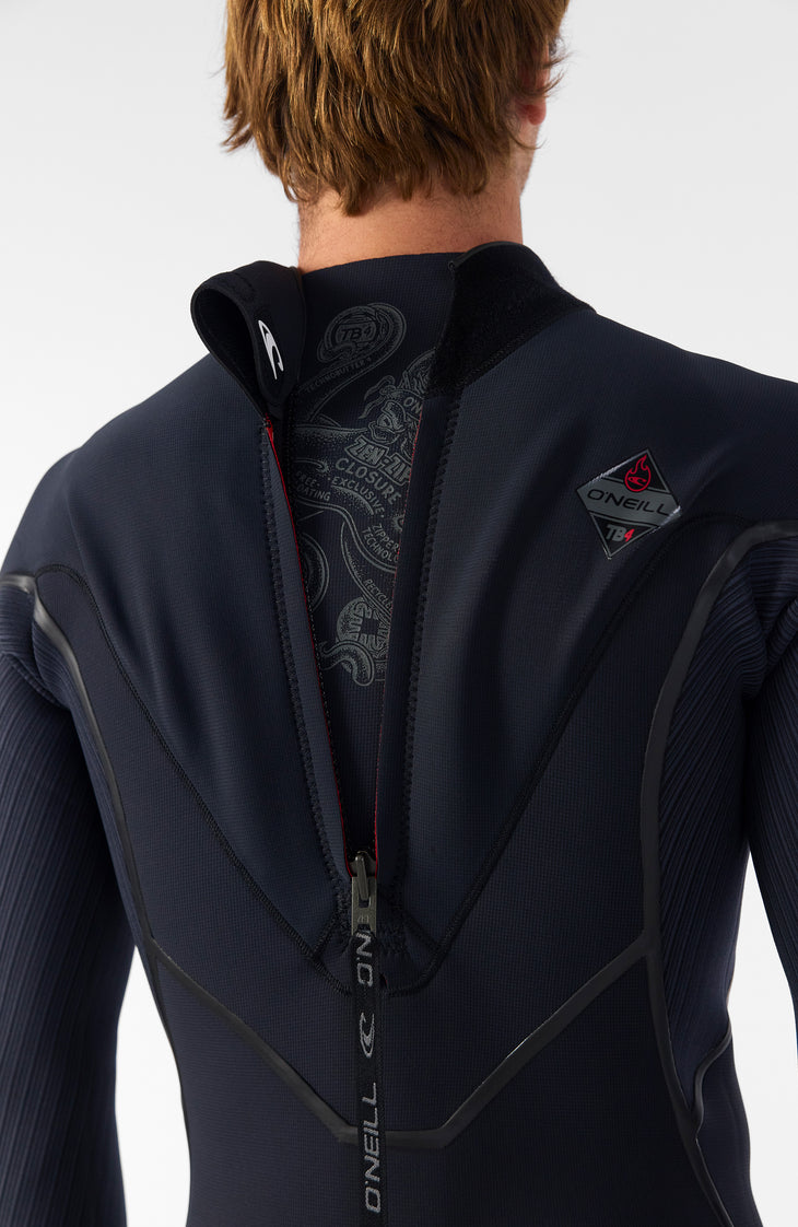 Hyperfreak Fire 4/3mm+ Back Zip Full Wetsuit | BLACK/BLACK