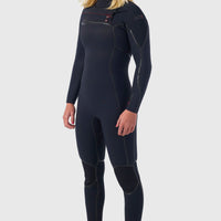 Hyperfreak Fire 4/3+mm Chest Zip Full Wetsuit | BLACK/BLACK