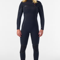 Hyperfreak Fire 5/4+mm Chest Zip Full Wetsuit | BLACK/BLACK