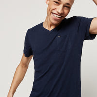 Jack's Base V-Neck T-Shirt | Ink Blue -A