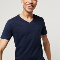 Jack's Base V-Neck T-Shirt | Ink Blue -A