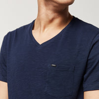 Jack's Base V-Neck T-Shirt | Ink Blue -A