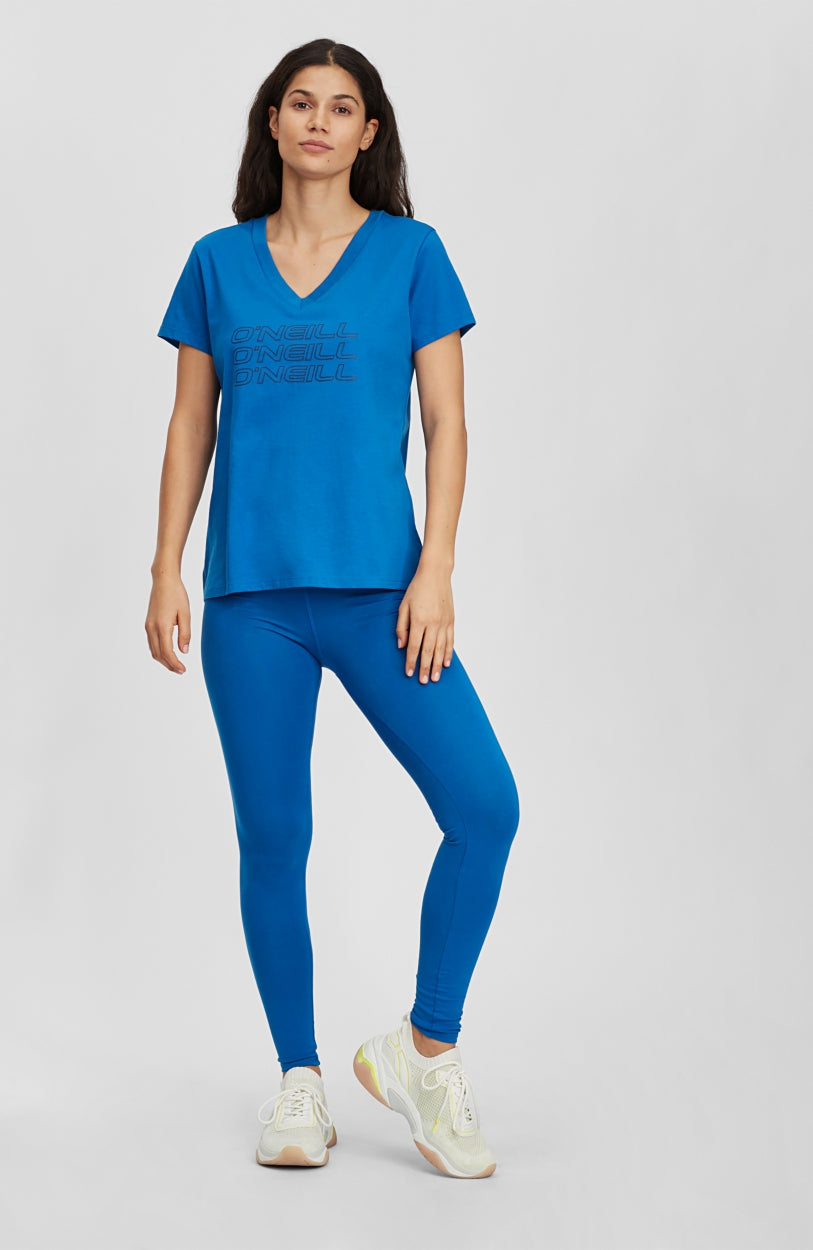 Triple Stack V-Neck T-Shirt | Ocean Blue