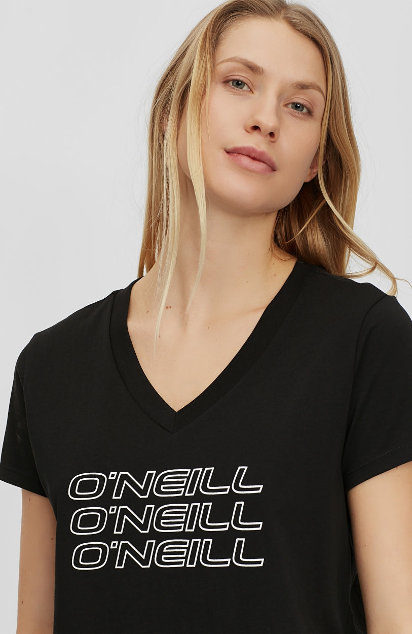 Triple Stack V-Neck T-Shirt | BlackOut - A