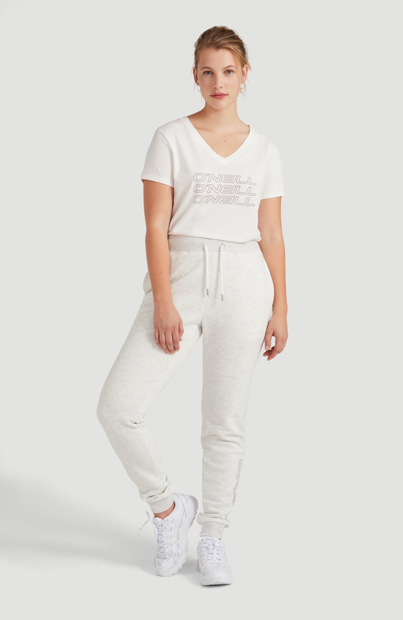 High-Waist Joggingbroek | White Melee