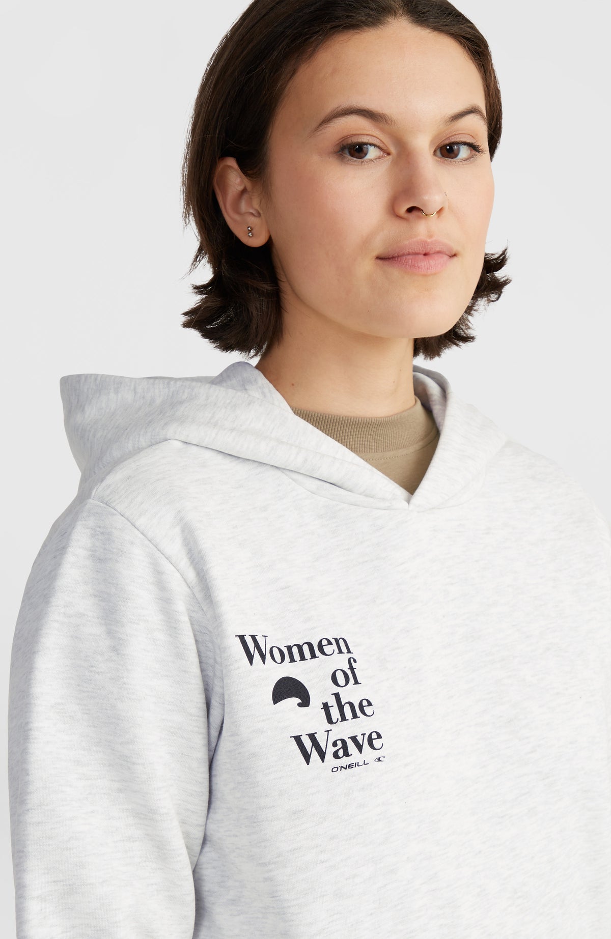 Women of the Wave hoodie | White Melange