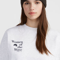 Women of the Wave Crew sweater | White Melange