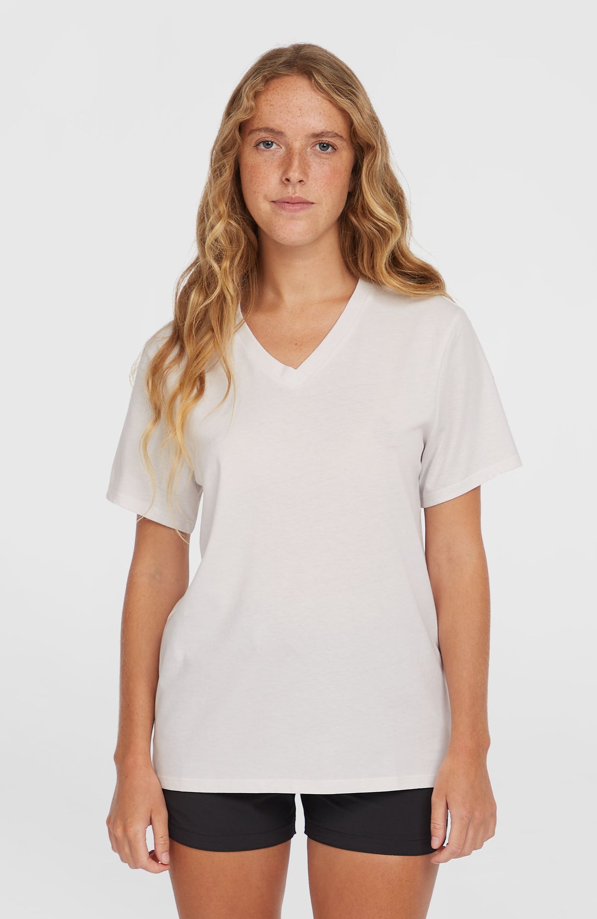 T-shirt Essentials met V-hals | Snow White