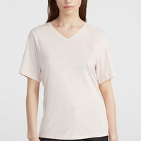 T-shirt Essentials met V-hals | Peach Whip