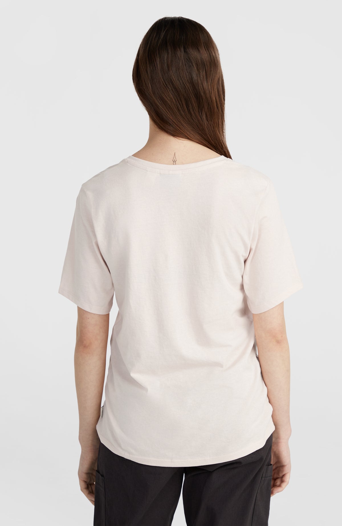 T-shirt Essentials met V-hals | Peach Whip