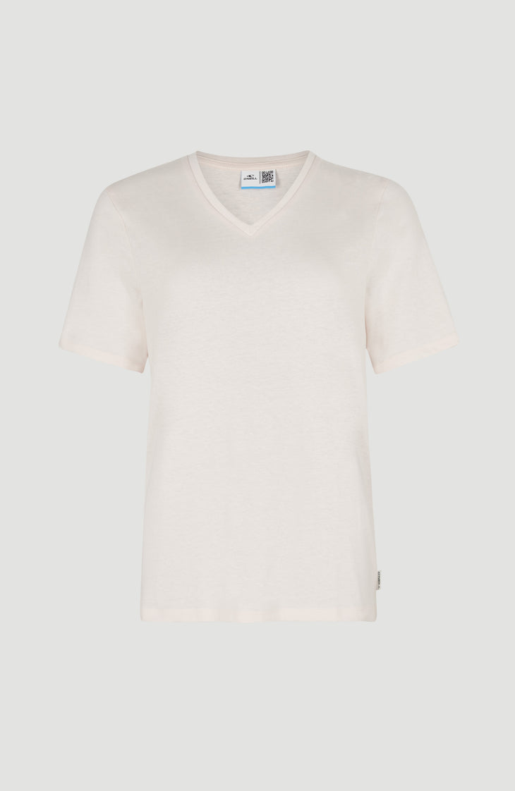 T-shirt Essentials met V-hals | Peach Whip