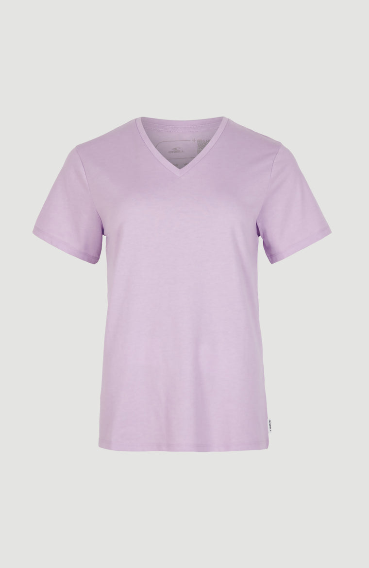 T-shirt Essentials met V-hals | Purple Rose