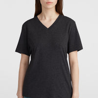 T-shirt Essentials met V-hals | Black Out