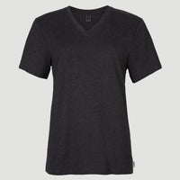 T-shirt Essentials met V-hals | Black Out