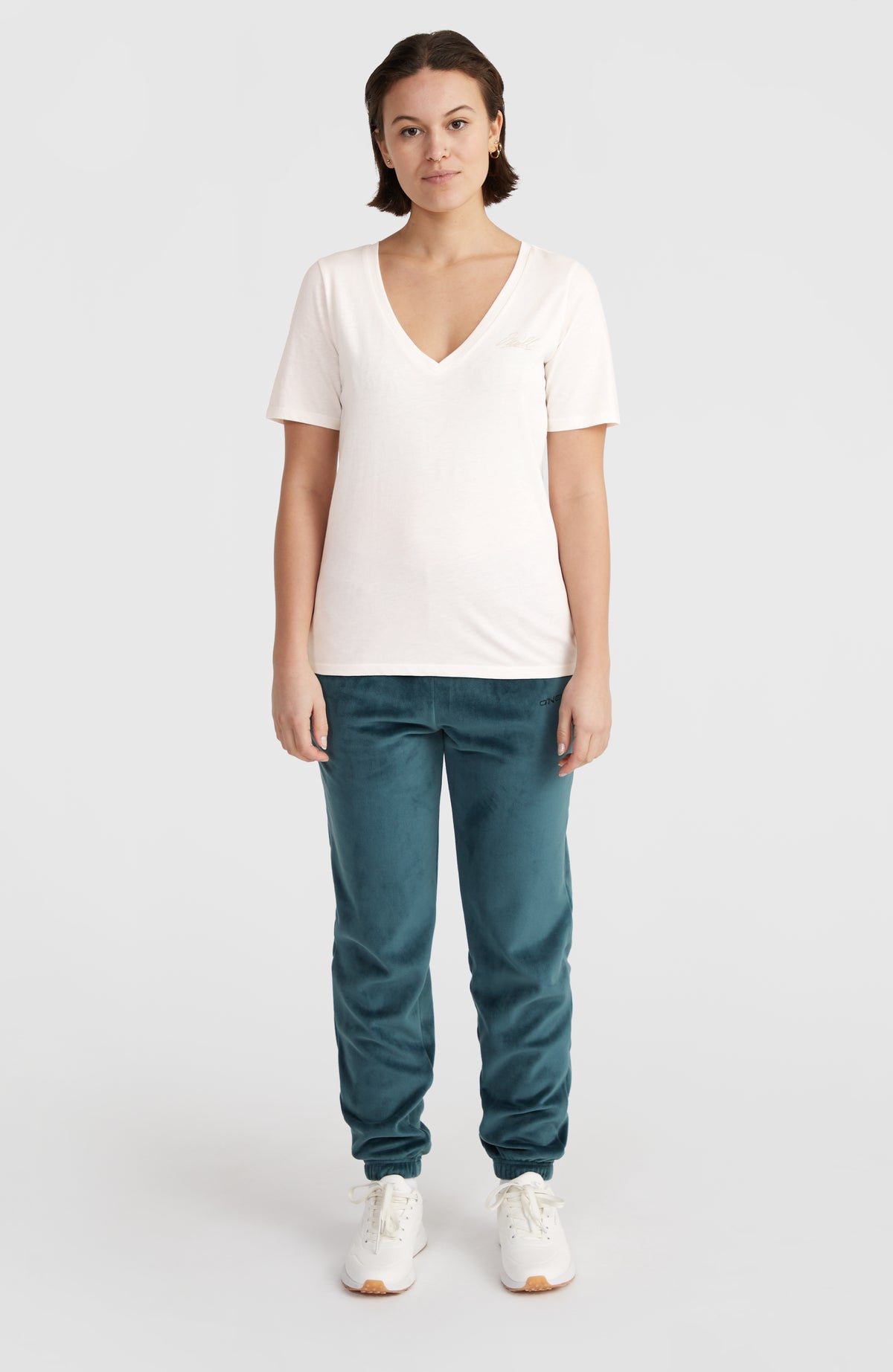 Essentials T-shirt met V-hals | Snow White