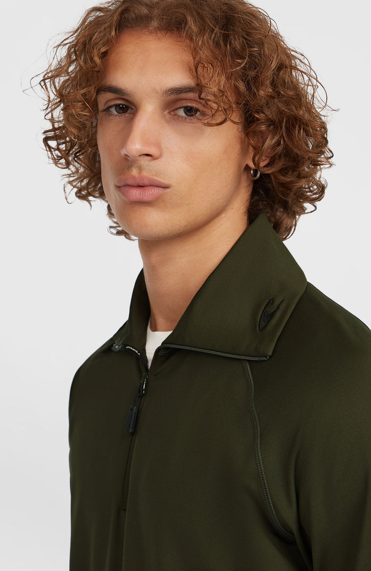 Clime fleecetrui met halve rits | Forest Night