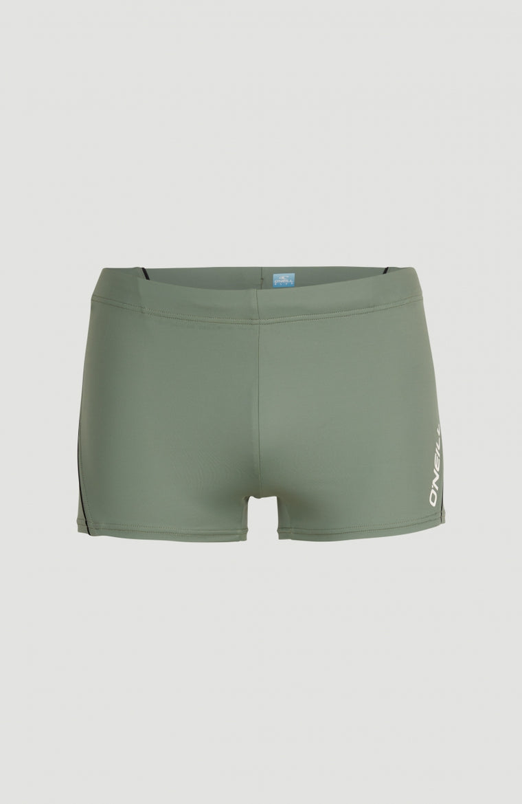 Solid Zwembroek | Deep Lichen Green