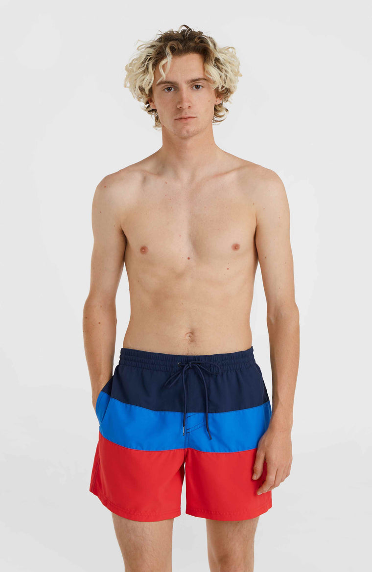 Frame Block Swim Short | Red Multi 2