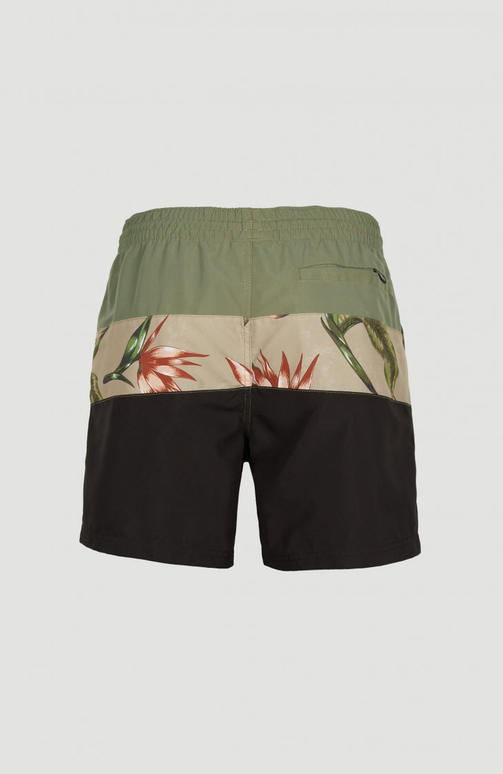 Frame Block Swim Short | Green Multi 1